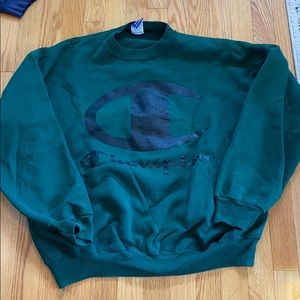 Vintage Green Champion Sweatshirt
